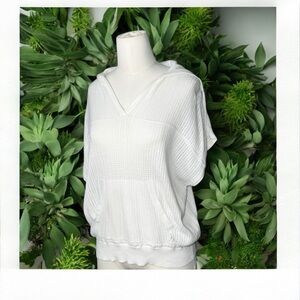 Lauren Ralph Lauren Shirt  Small  Cover Up Active Hoodie White Yoga Runn…